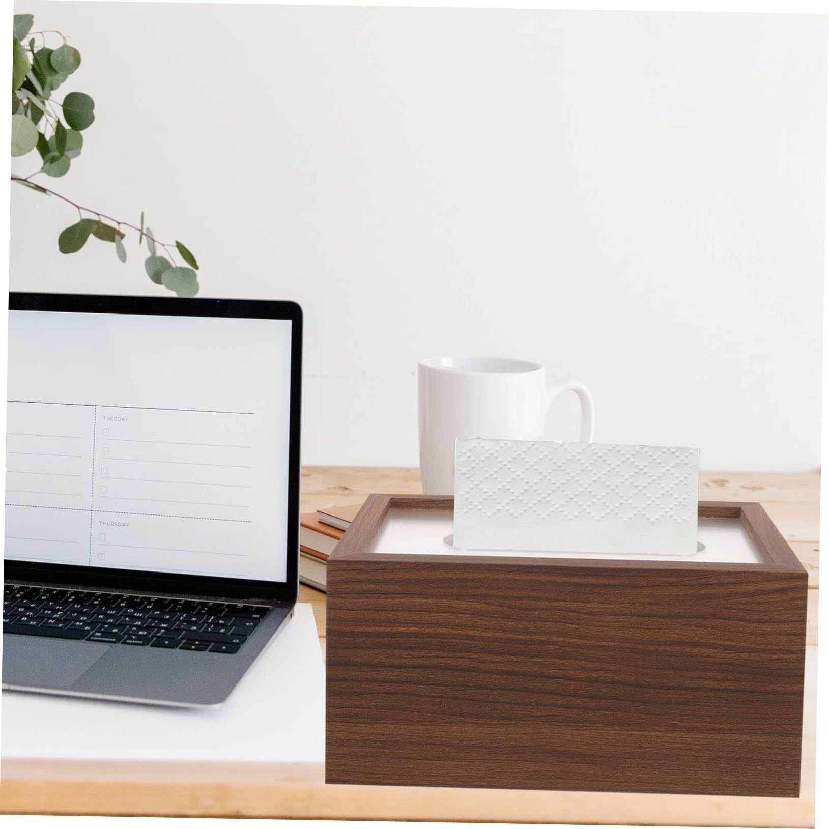 Rechteckige Taschentuchbox, Vintage für Büro und Zuhause