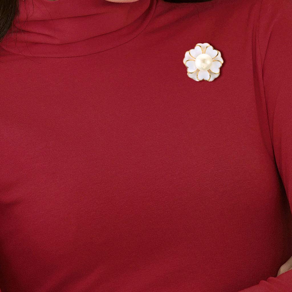 WXKAGF Spilla Spilla con Fiori di Perle, Adatta per Accessori di Abbigliamento da Donna, Possono Essere utilizzate gonne per Vestiti Sciarpe