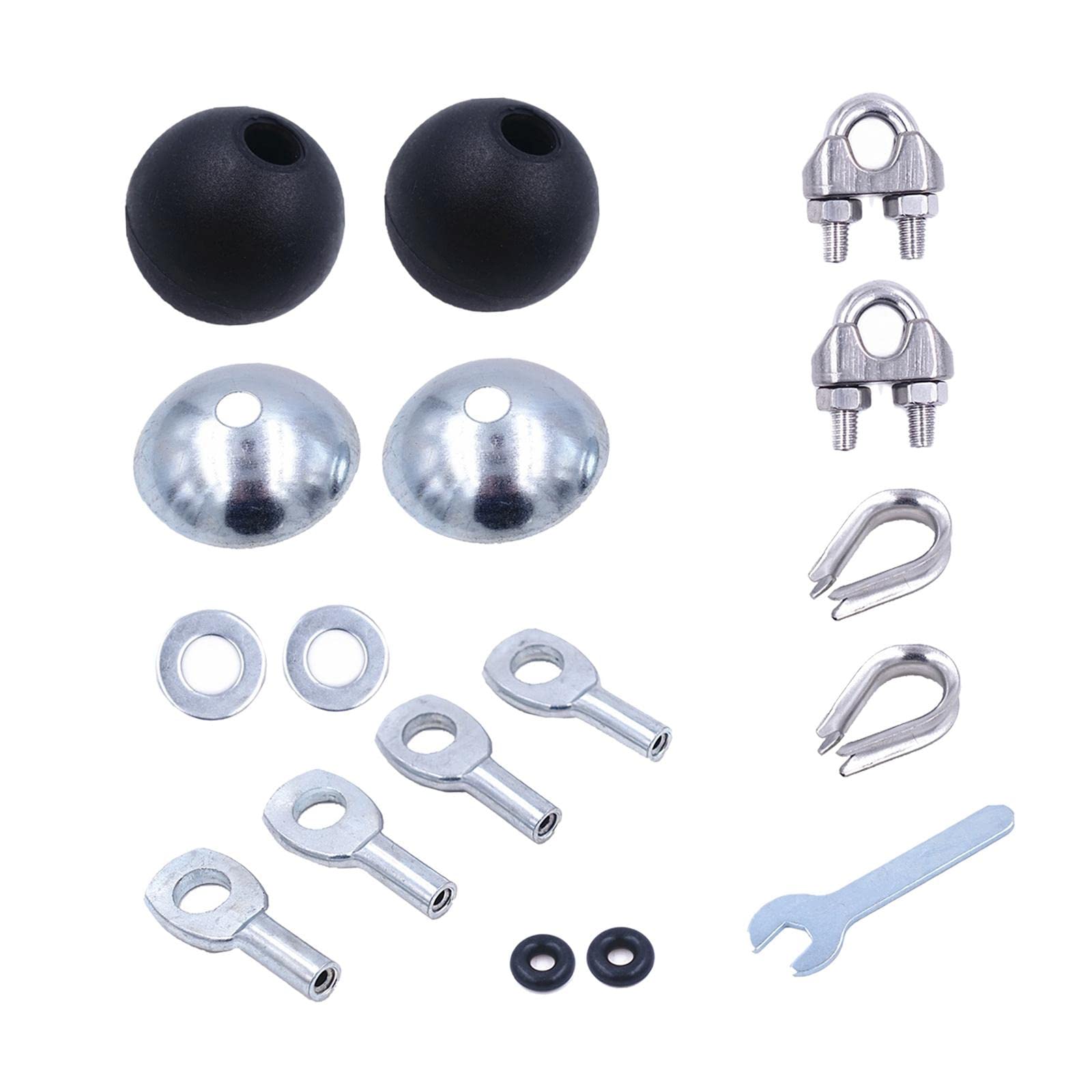 SM SunniMix Arrêt de Boule en Nylon de Remplacement de Boule de câble de Machine de Gymnase pour l'utilisation de Machine de câble, Ensemble de 17 pièces