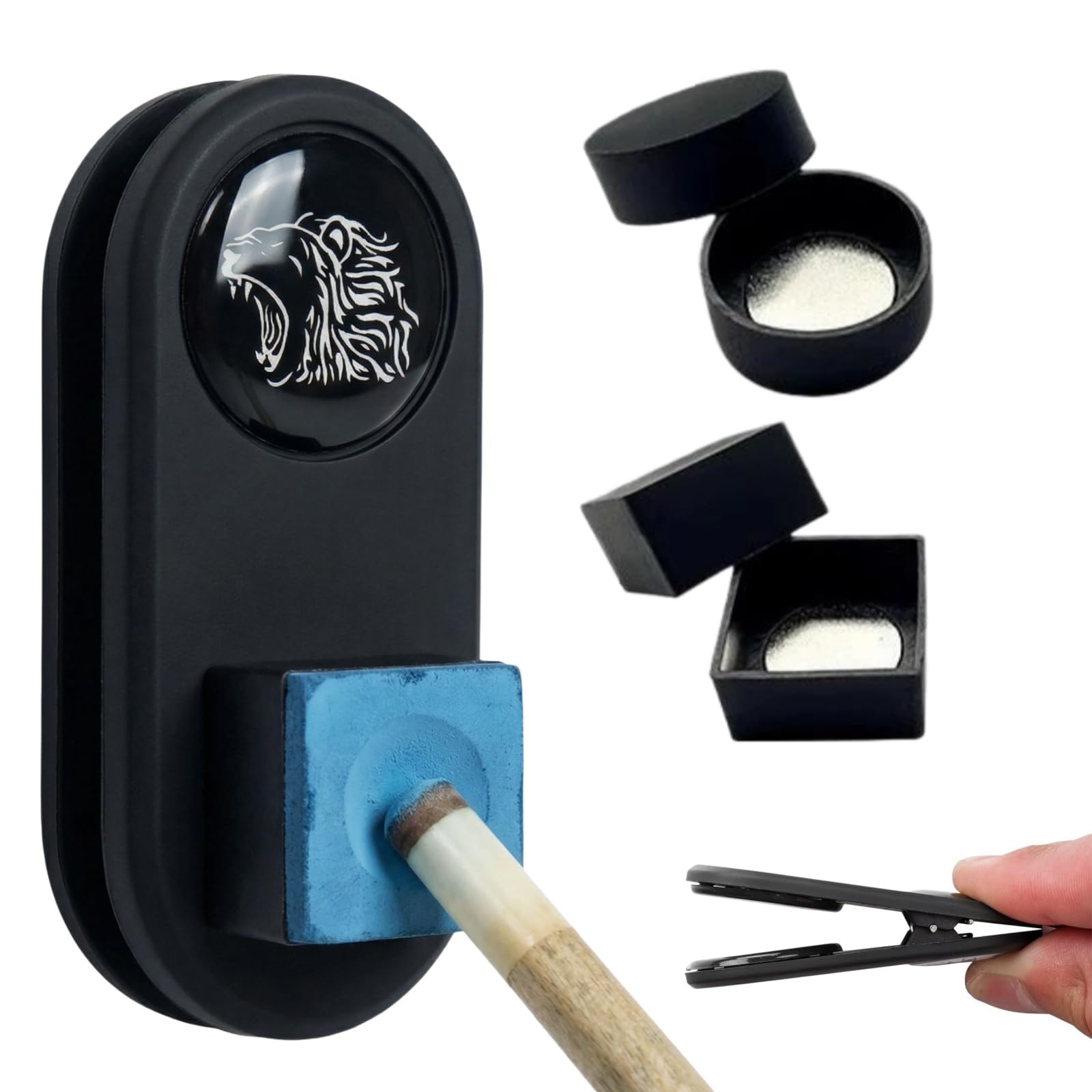 Manthan Snooker Chalk Holder with Clip, Professional Billiard Accessories for Pool Table, Compact Design with Round and Square Boxes for Easy Storage and Carrying-picture-12
