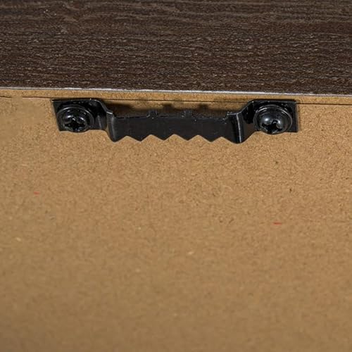 Set mit 3 Leinwandbildern mit Insektenholzrahmen in Braun und Blau, 40 x 40 x 3 cm