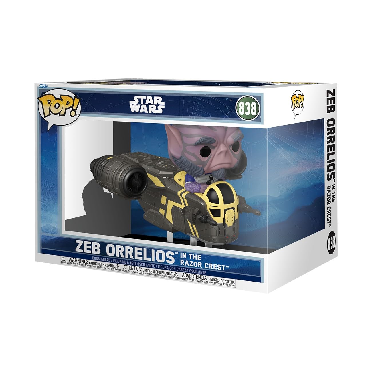 Funko POP! Rides Deluxe Zeb Orrelios Razor Crest Star Wars Mandalorian 838