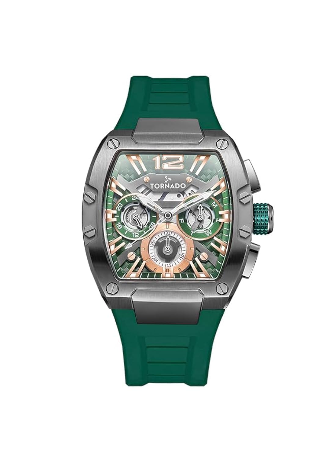 Xenith Men’s Multi Function Watch | Blue Dial, Black Case, Blue Silicone Strap, 43x54mm, 10ATM - T23105-BSNNK