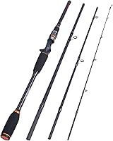 Vista 8 de Goture Cañas de Pescar de Viaje, Caña de Pescar de 4 Piezas con Estuche/Bolsa, Caña de Casting/Spinning, Caña Baitcasting Ultraligera de 7 Pies