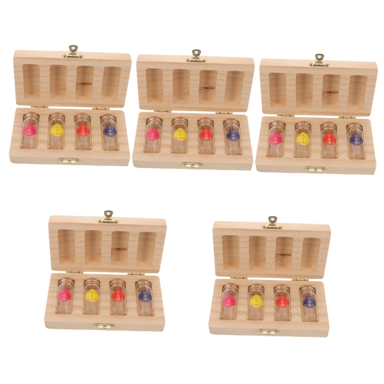 VICASKY 5juegos Caja De Recuerdo Para Niño Niña Organizador De Dientes y Cabello Fetal Recipiente De Colección Para Primer Diente Para De Cumpleaños y Navidad Personalizable Datos Del