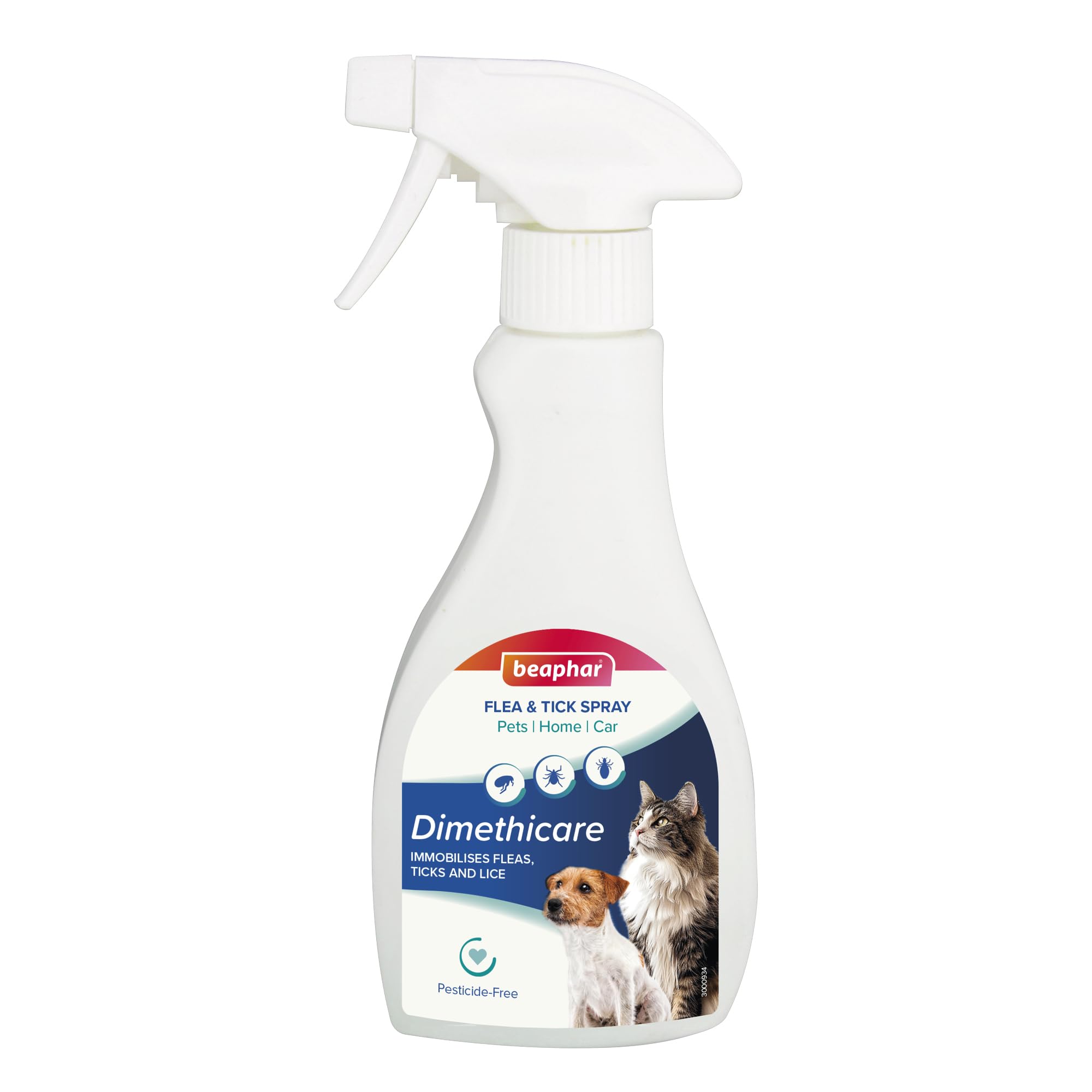 Beaphar Flea & Tick Spray 250ml Dimethicare Cats Dogs Home & Car Treatment