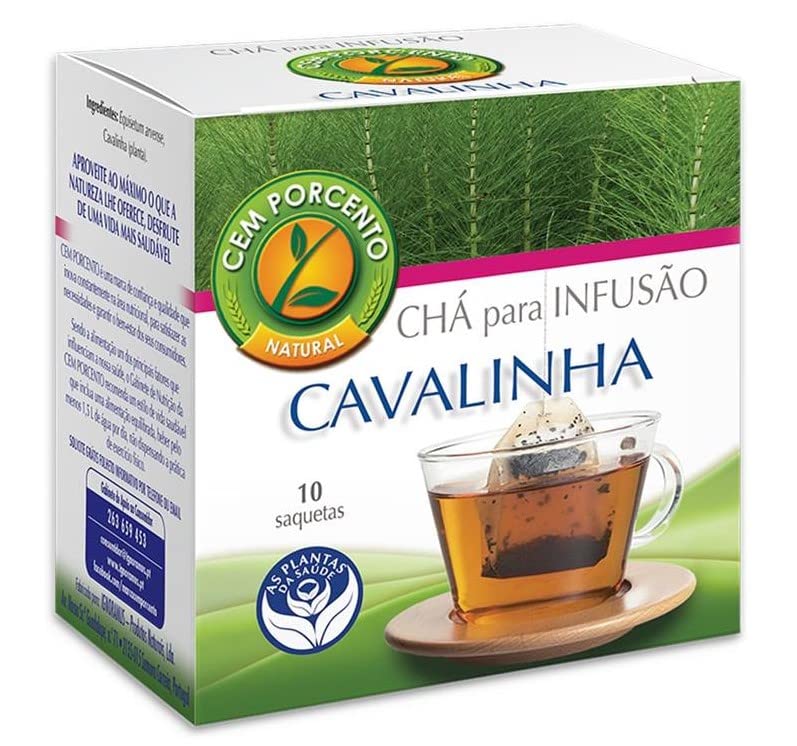 Cem Porcento - Cavalinha/Prêle des champs, Queue-de-cheval (Equisetum arvense L.) - 8 x 10 sachets