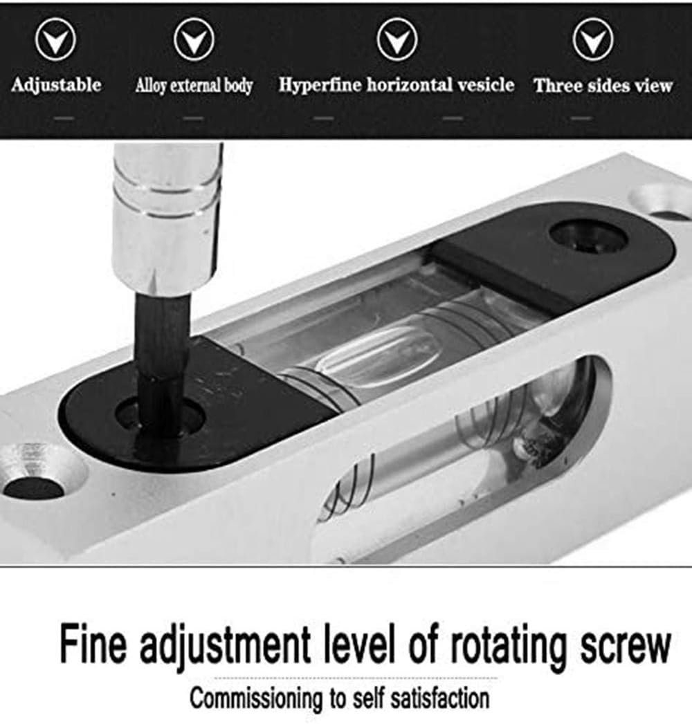 Aluminum Alloy High Precision Adjustable Level Instrument - Small, Light, Magnetic Bubble Square Level