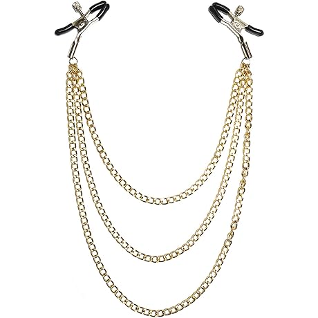 Nipple Clamps Non Piercing Beginner with Golden Chain