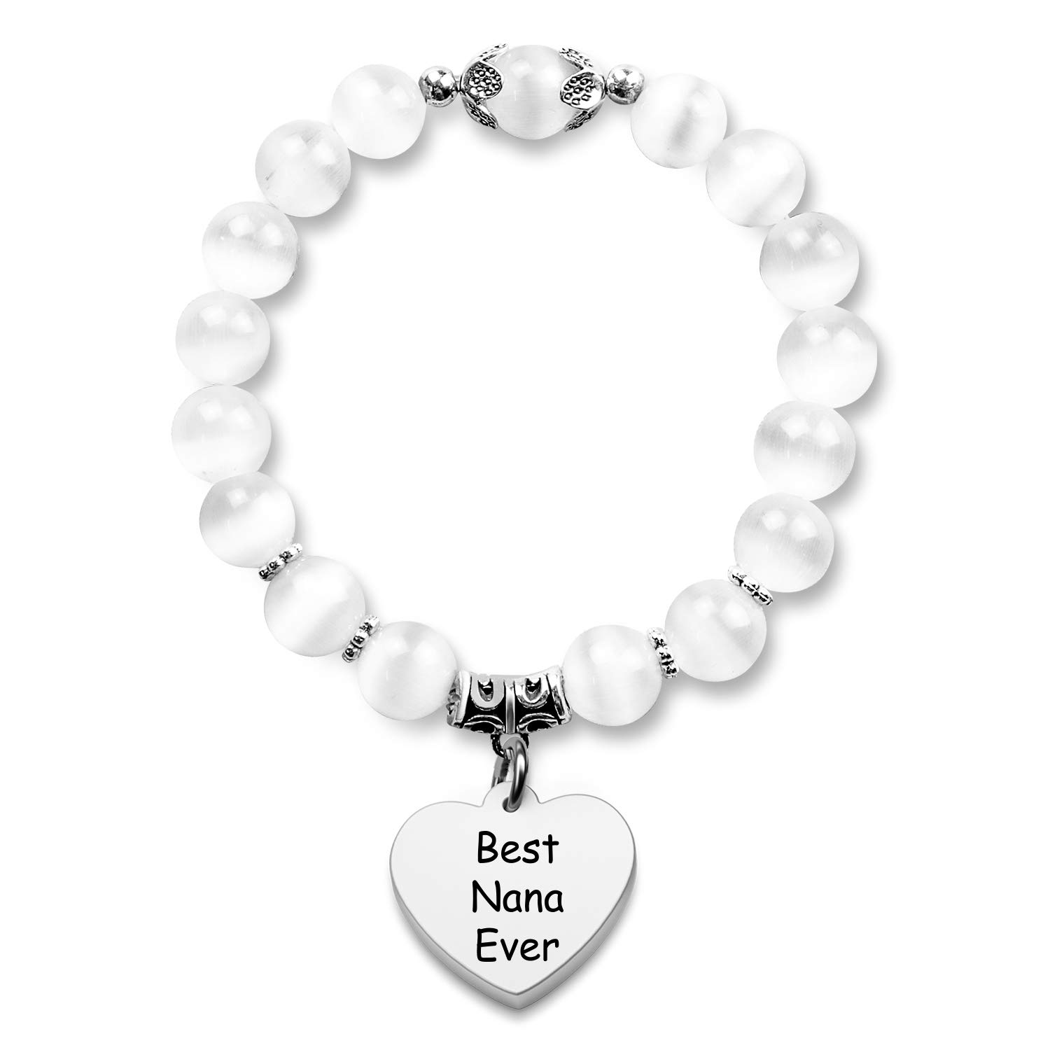 Grandma Gift Natural Crystal Opal Bead Bracelet Best Gigi Nana Mimi Ever Grandma Jewelry