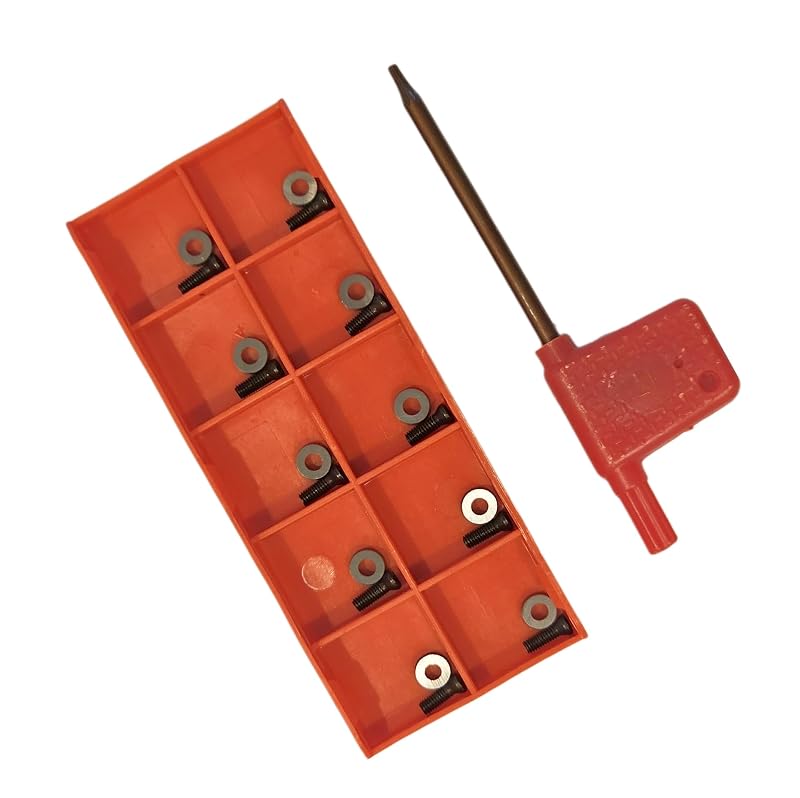Insertos de Metal Duro Micro Round 221-626-3 para Torno de Freio Hunter OCL, C-HORSE, Kit com 10 Insertos, 10 Parafusos e Chave