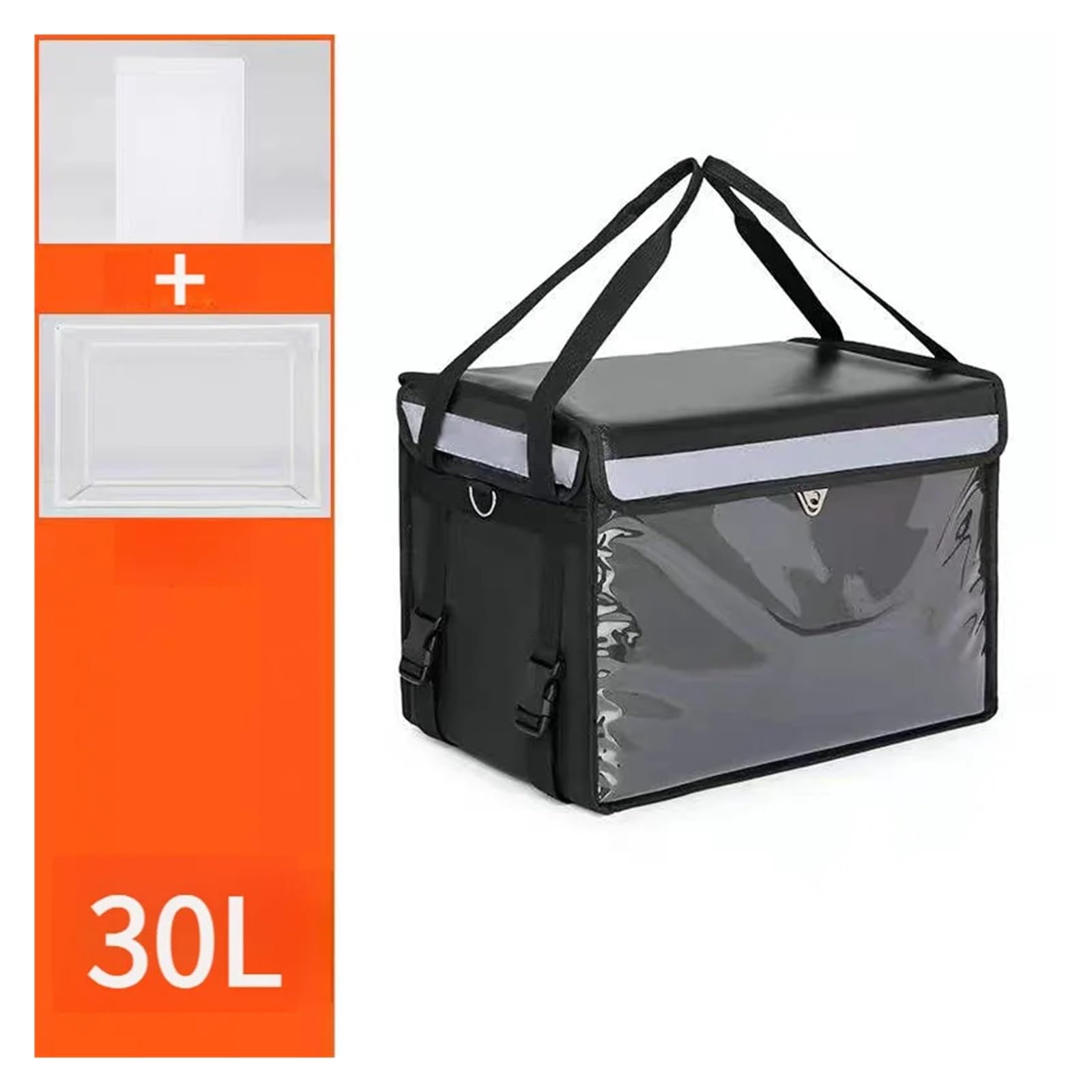 LOVSSU Bolsa térmica extragrande de 30 l for coche, con aislamiento térmico, for almuerzo, pizza, comida fresca, entrega a domicilio