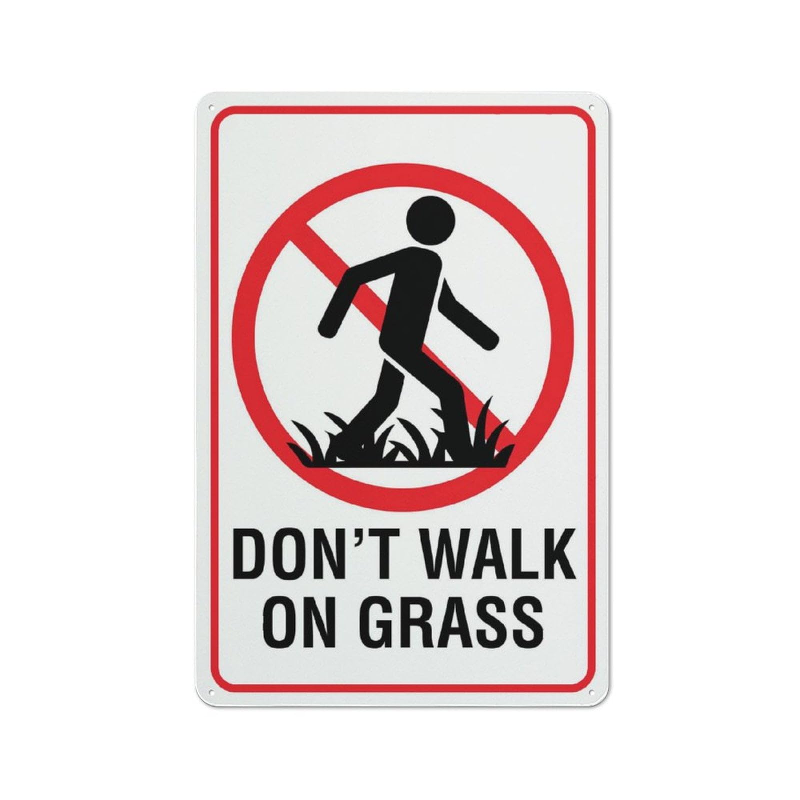 peiyeety Dont Walk On Grass Sign 12X8 Inch Tin Sign Great for Garden and Yard Wall Decor