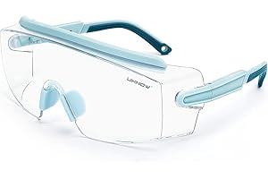 UKNOW Safety Goggles Over Glasses, ANSI Z87.1 Certified, Fog-Resistant Eye Protection