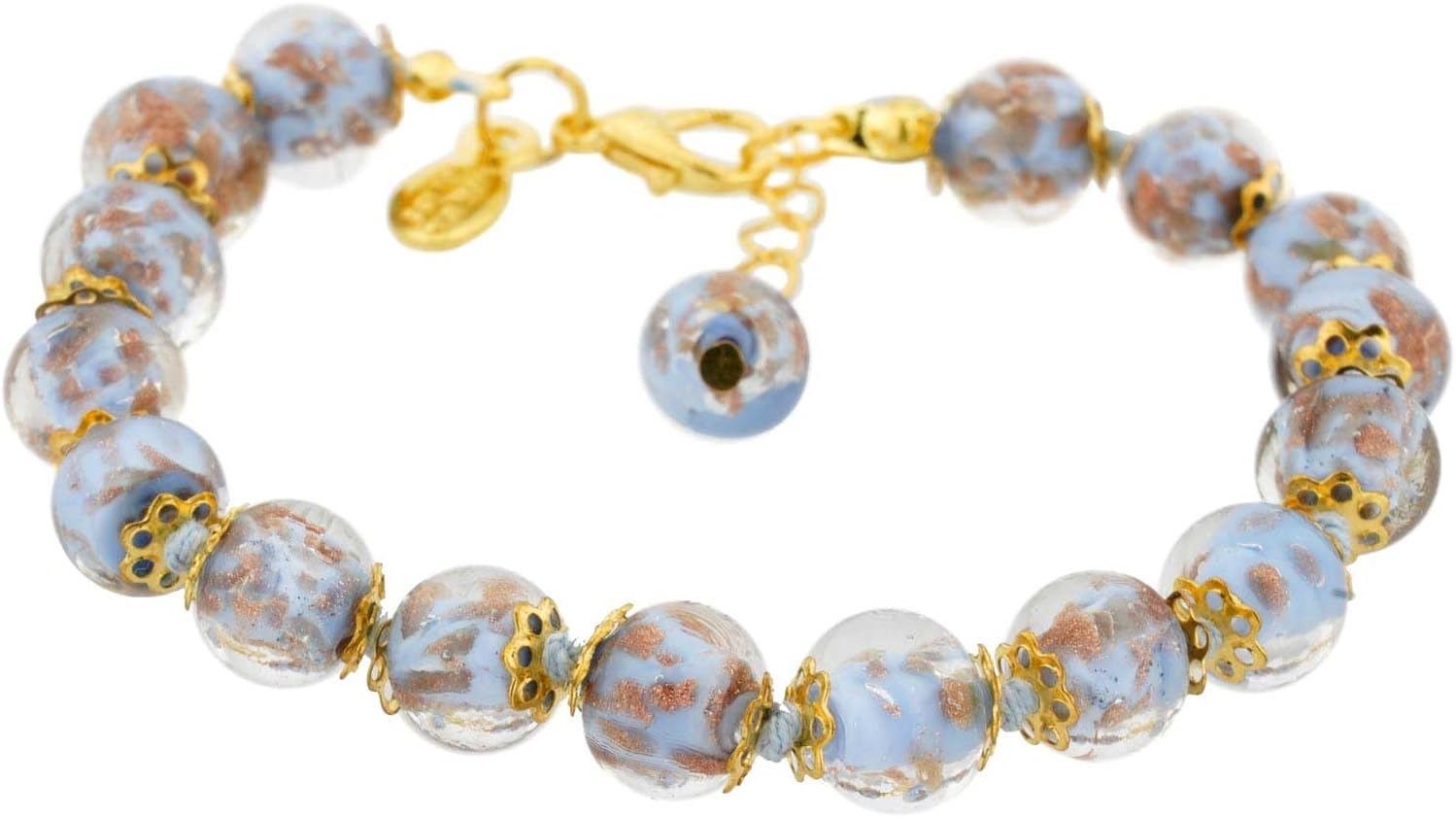 Glass Of Venice Murano Glass Sommerso Bracelet - Periwinkle - Image 2