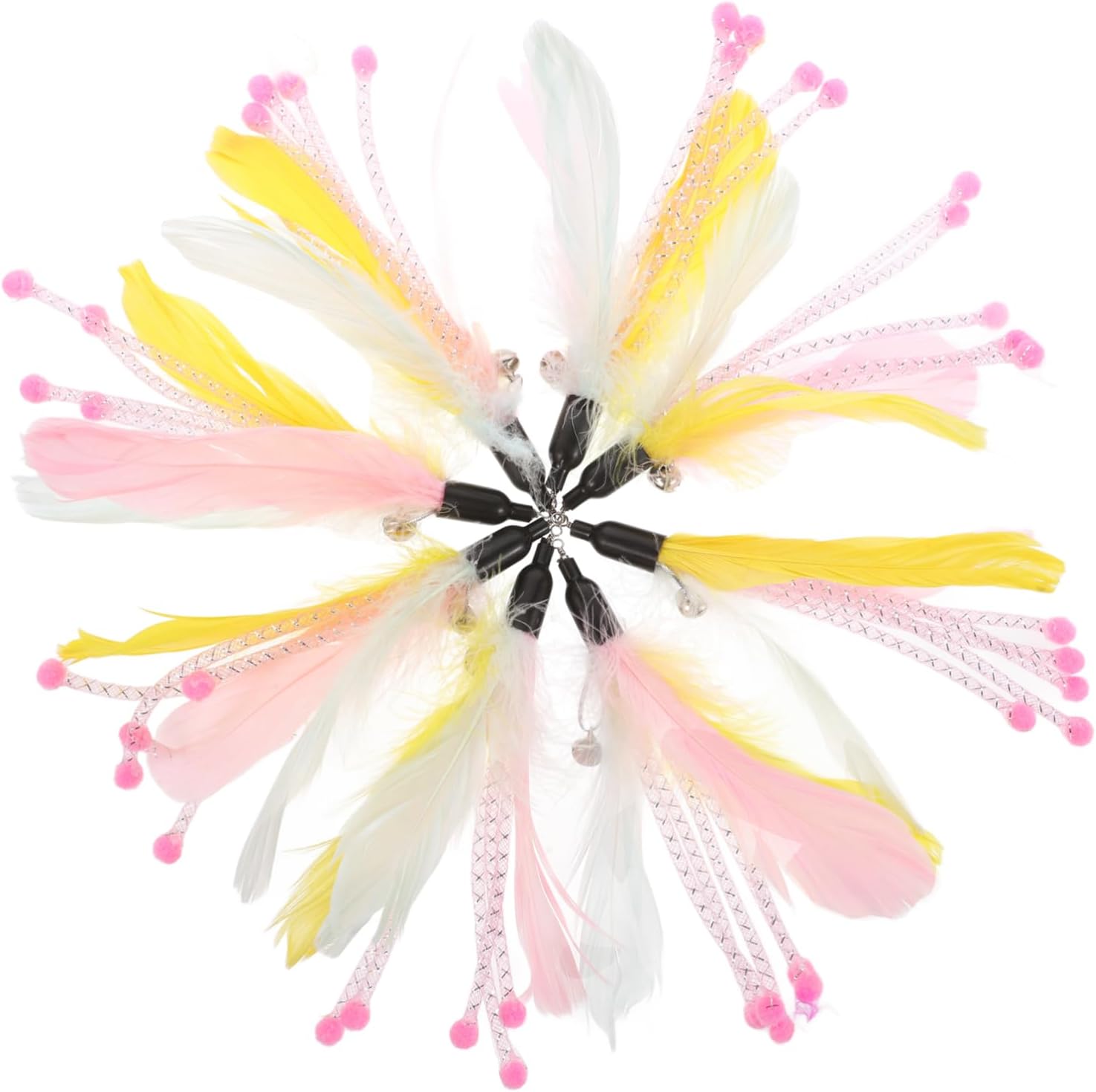 40pcs Cat Teaser Replacements for Interactive Play Stimulates Hunting Instincts Encourages Active Behavior Cats for Indoor Fun