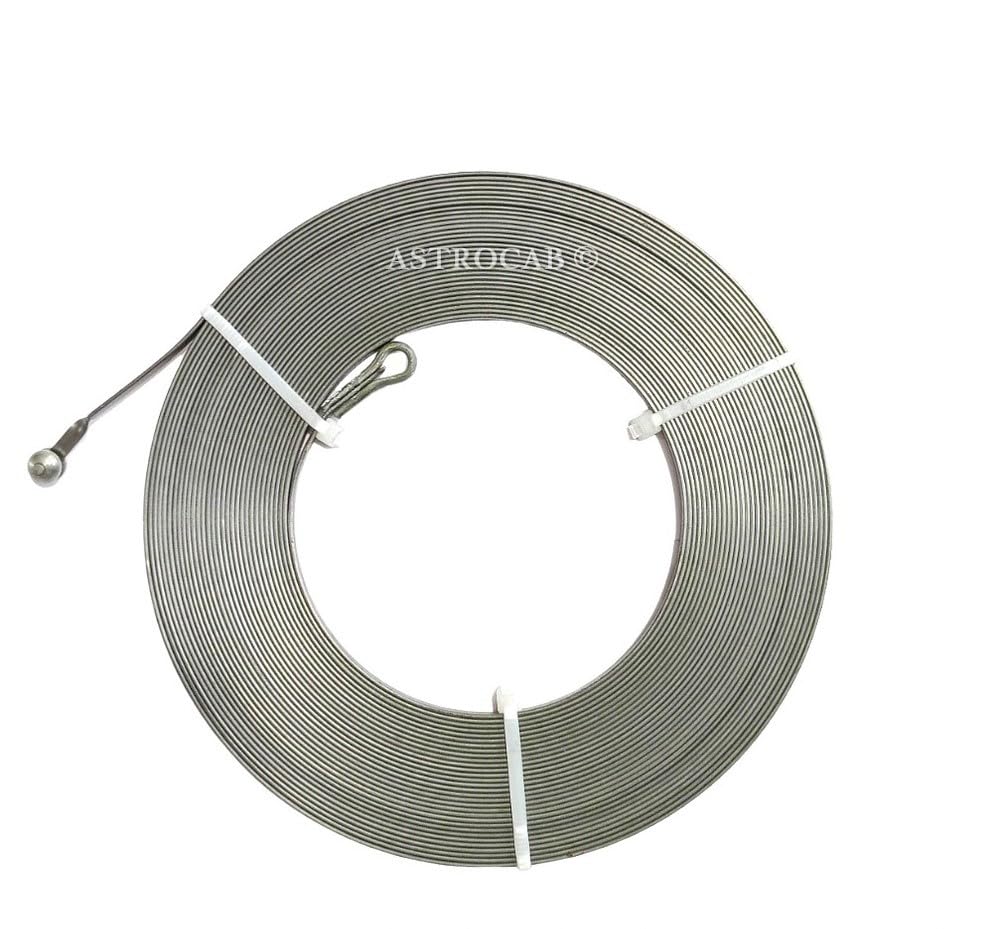 ASTROCAB Steel Alloy 10 Mtrs Heavy Black Wire Puller Cable Fish Tape with Special spring Action
