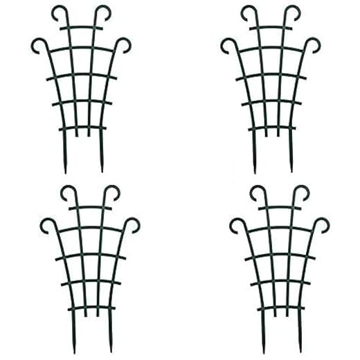 Trellis for Potted Plants, Stackable Small Indoor Plant Trellis for Climbing Plants Outdoor for Vine Ivy Hoya Houseplants Flower Plant Support, 4 Pack