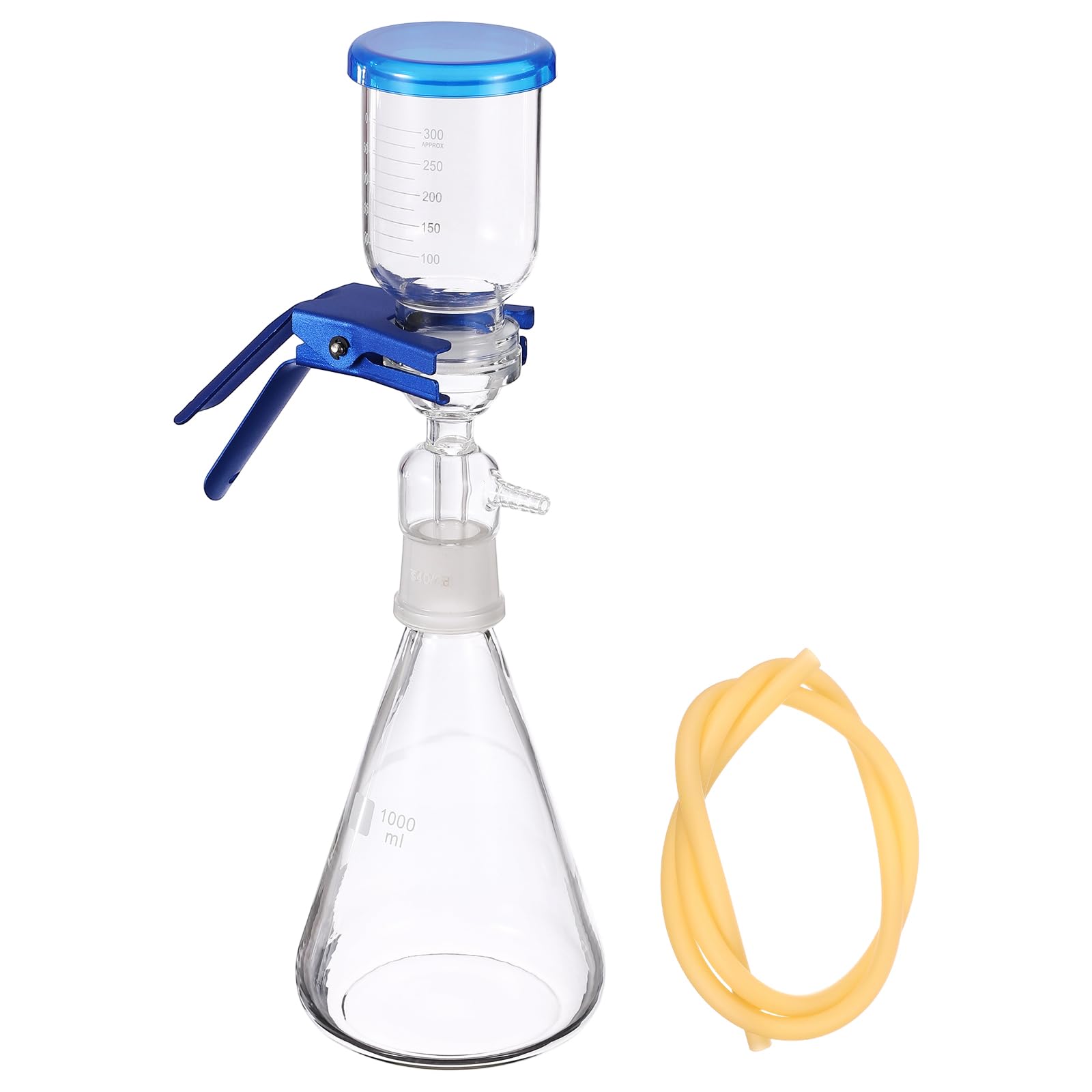 PATIKIL 1 Juego De Filtración Al Vacío, Frasco De Filtración Al Vacío De 1000ml Equipo De Destilación Y Filtración Para Laboratorio Embudo Graduado De Vidrio Borosilicato
