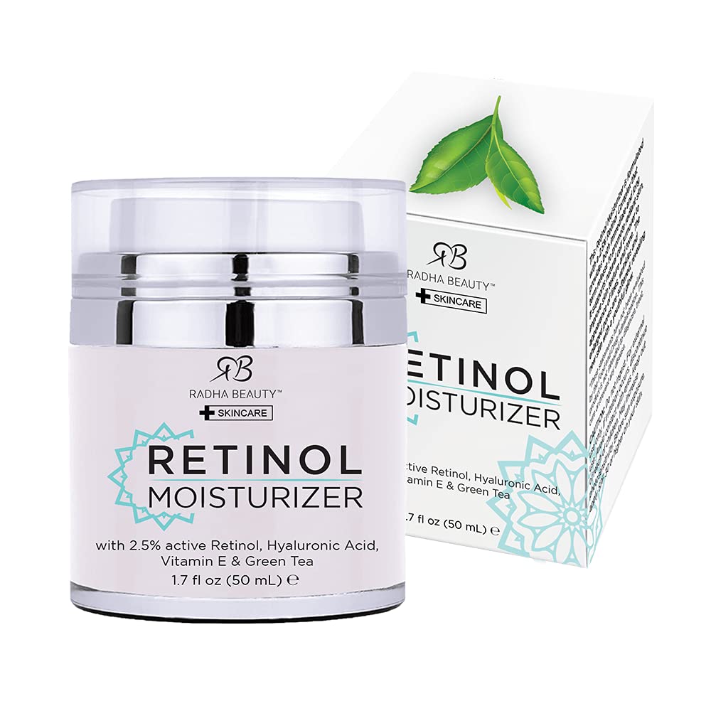 Radha Beauty Retinol Moisturizer Miracle Cream for Face and Neck with