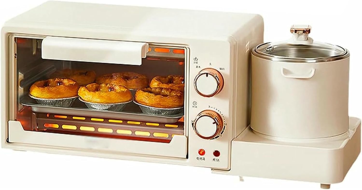 Versatile Breakfast Maker, Dual Zone Work and 30min Timing, 1050W Egg Sandwich Breakfast Machine