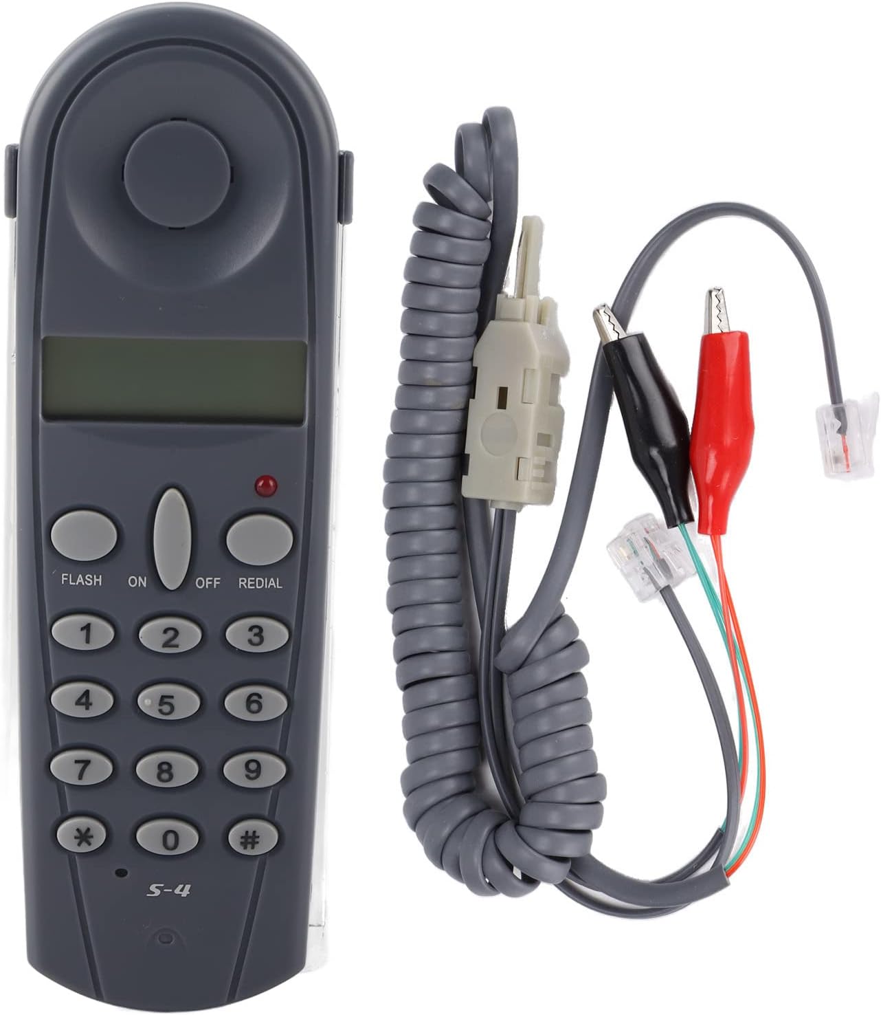 Landline Telephone Line Tester, Cable Network Tester Tool for Lineman, Butt Test Set with FSK DTMF Call Identification, Time Display, Dedicated Survey Line Machine for Line
