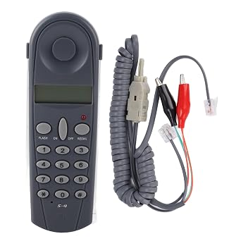 Landline Test Phone Line Set, Telephone Line Network Cable Tester Telecom Check Telephone Line Dedicated Check Line Survey Line Machine Tester to Clip Set