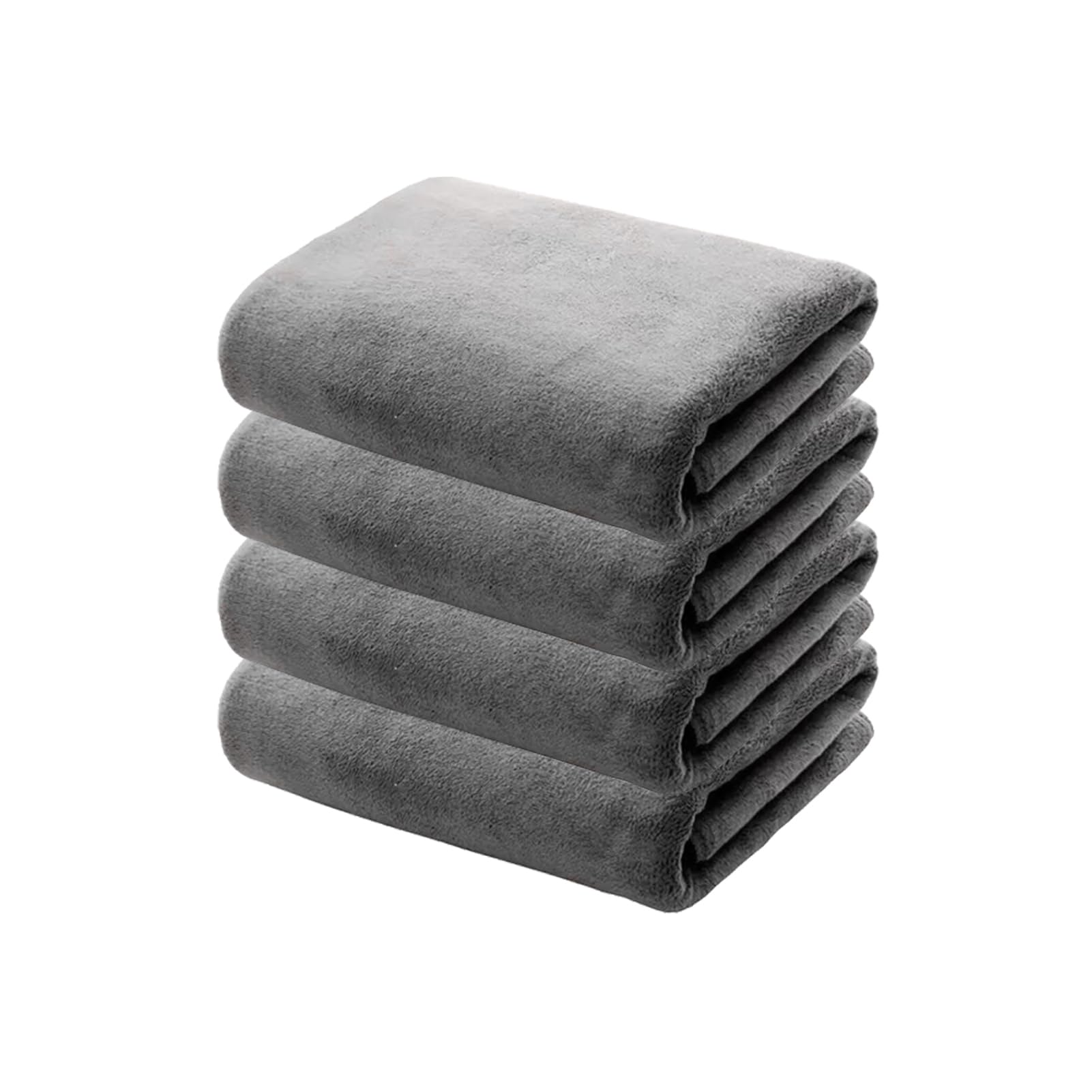 Wemoralix Gym Towels, 4 Pack 35 x 75cm Soft & Durable Microfibre Sports Towels, Quick-Drying & Absorbent Sweat Towel for Fitness Yoga Camping Travel - Grey