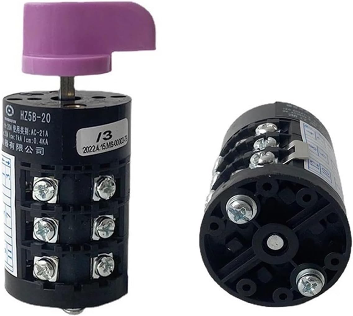 HZ5B-20/3 20A 3P Multi-Step 0-7 Position Universal Rotary Cam Switch Silver Contact