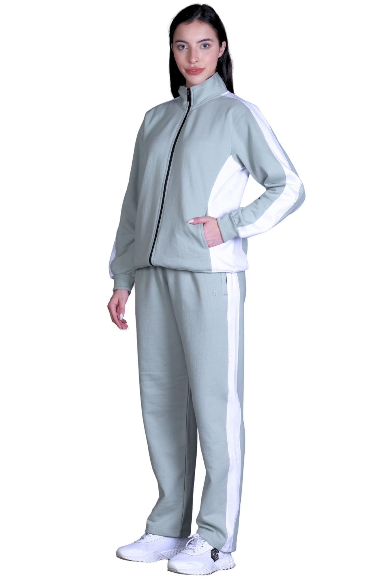 sane originals Winter Fleece Tracksuit with Zip for Women || Full Zip Sweatshirt and Pajama Set for Women || Co-ord Set for Ladies-picture-29