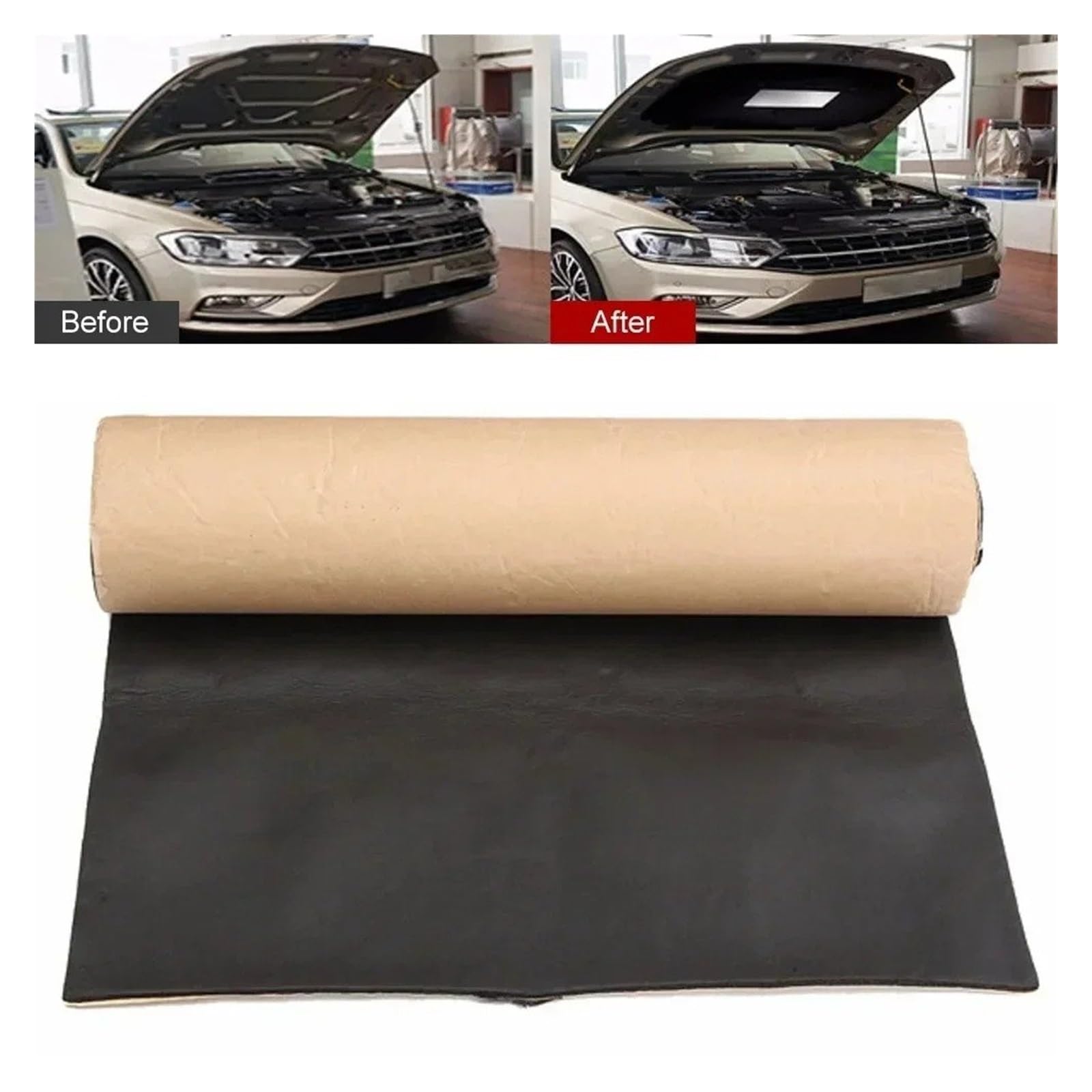 Aislamiento Capó Motor Alfombrilla Insonorizante Coche 3/6/10 Mm Absorción Ruido Aislamiento Térmico Insonorización 200 X 50 Cm Para Capó Motor Puerta