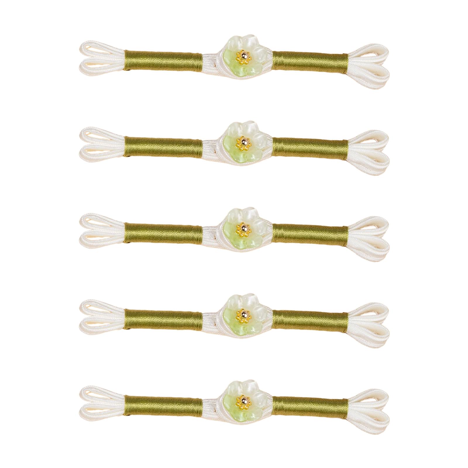 COOLHOOD 5Pcs Traditional Chinese Cheongsam Knot Button Floral Sewing Fasteners for Cloaks Dress Coat Decoration Decorative Flower Button