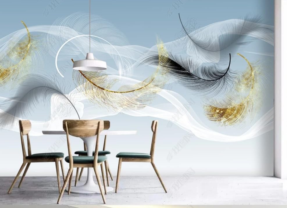 Poster géant mural plume fraîche pour transformer facilement un grand mur blanc - 3