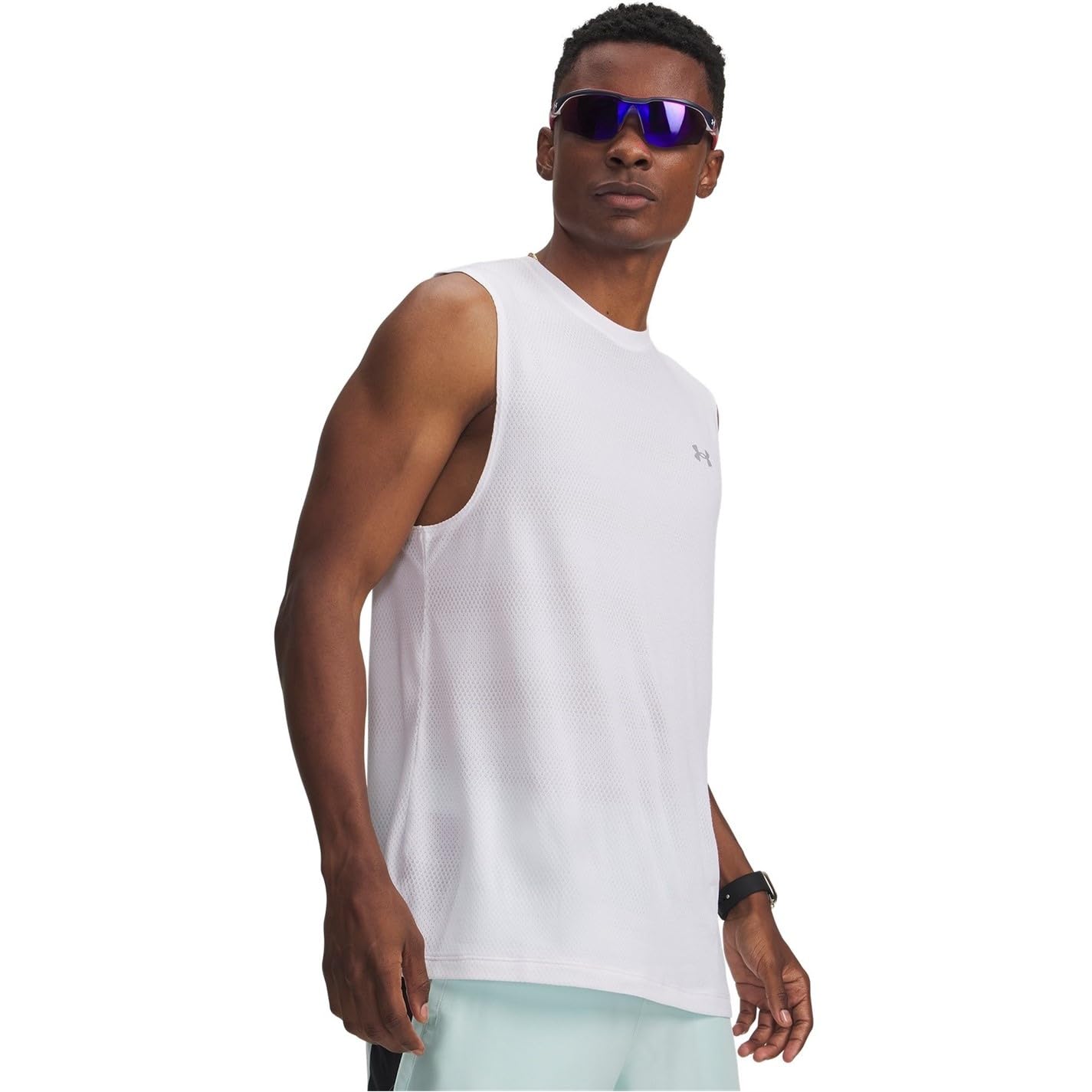 Under Armour Mens Velociti Tank White/Reflect L
