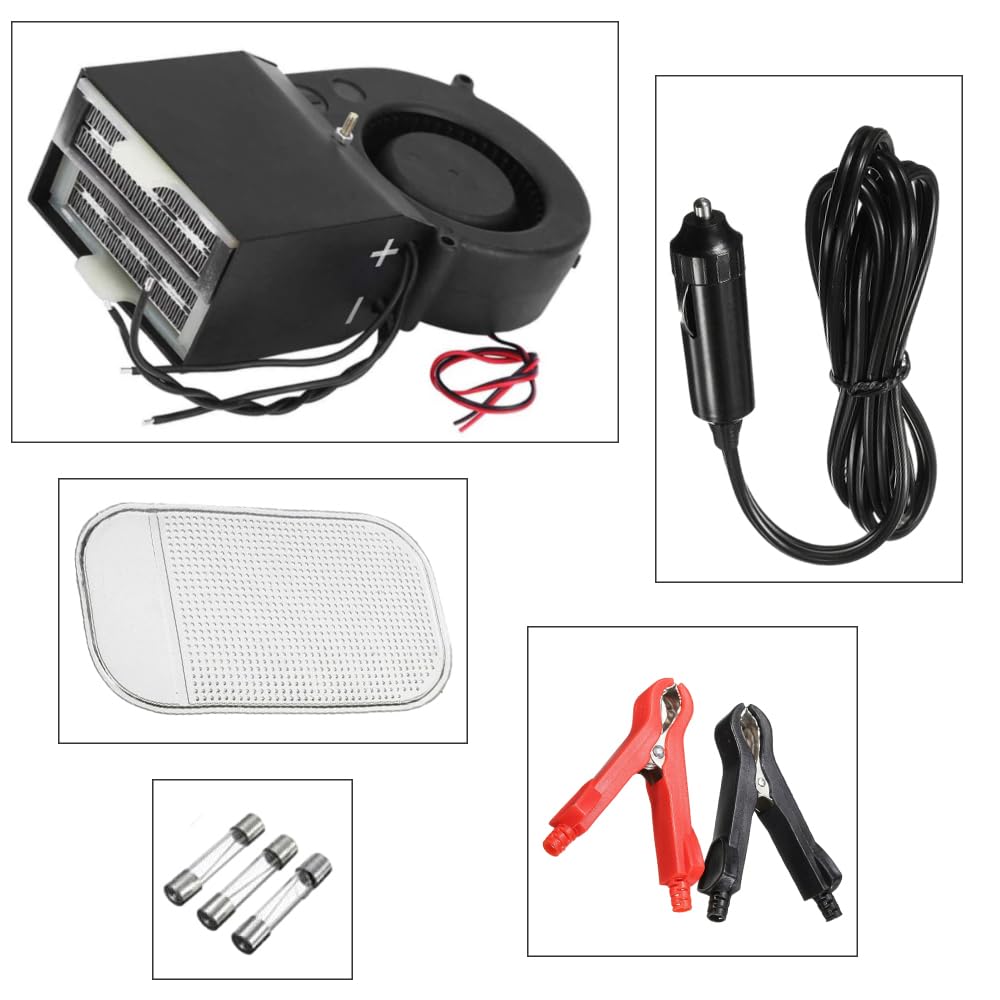 Riloer Autoheizung für Wohnmobil, 12 V, tragbar, für den Winter, schnelles Aufheizen und Entfrosten, Zigarettenanzünder-Stecker, kompatibel mit verschiedenen 12-V-Autos
