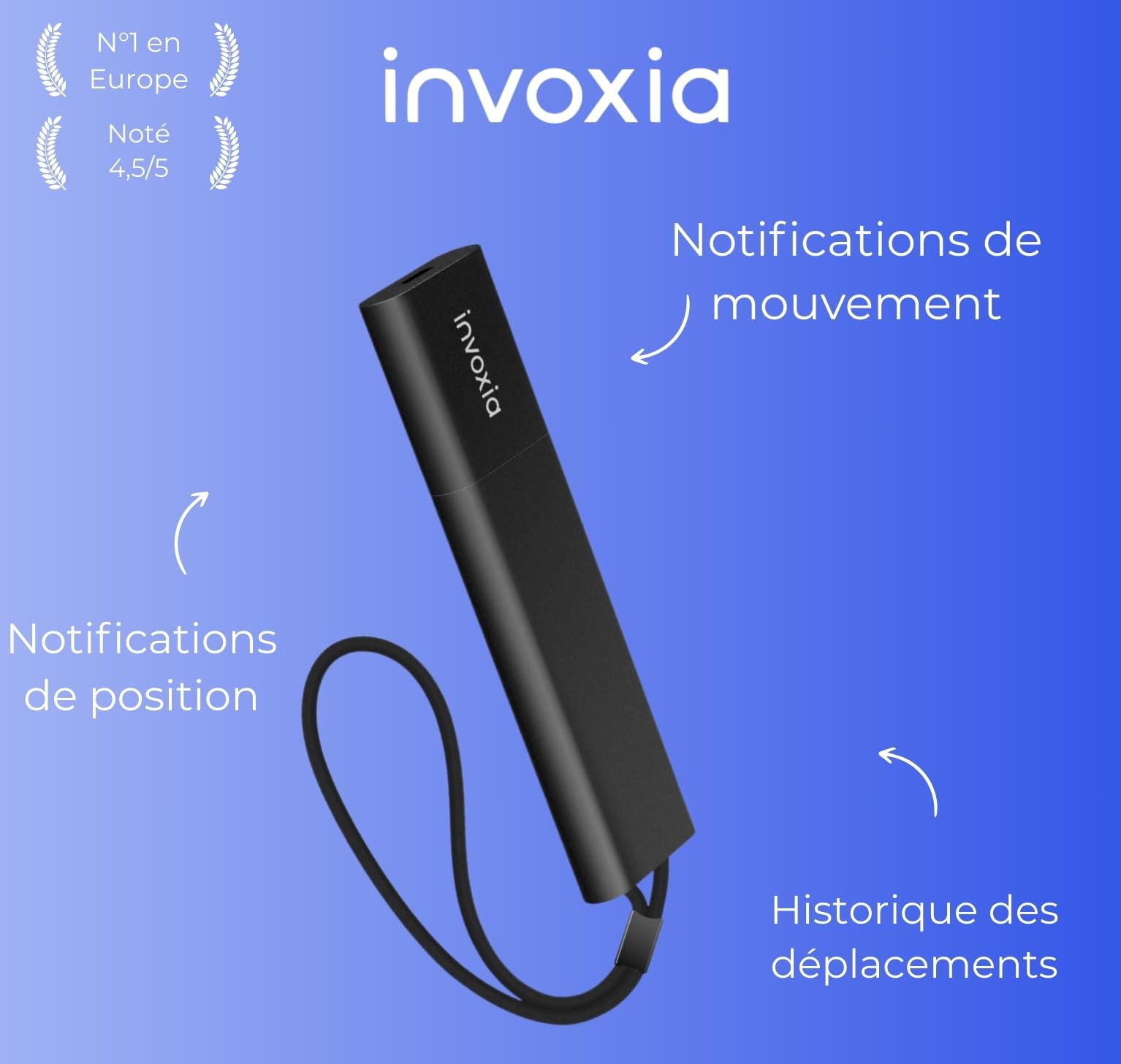 Invoxia Tracker GPS Pro Localisation Temps Réel 4G LTE-M | Pour voiture, moto et enfant, abonnement 1 an inclus, autonomie jusqu'à 3 mois