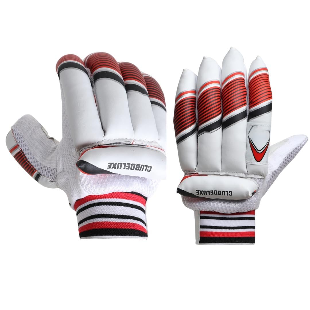 Flyer Cricket Batting Gloves for Men Boys Youth Right Handers Stylish & Attractive Design, Comfortable Grip (Youth) - Cotton, White-image-22