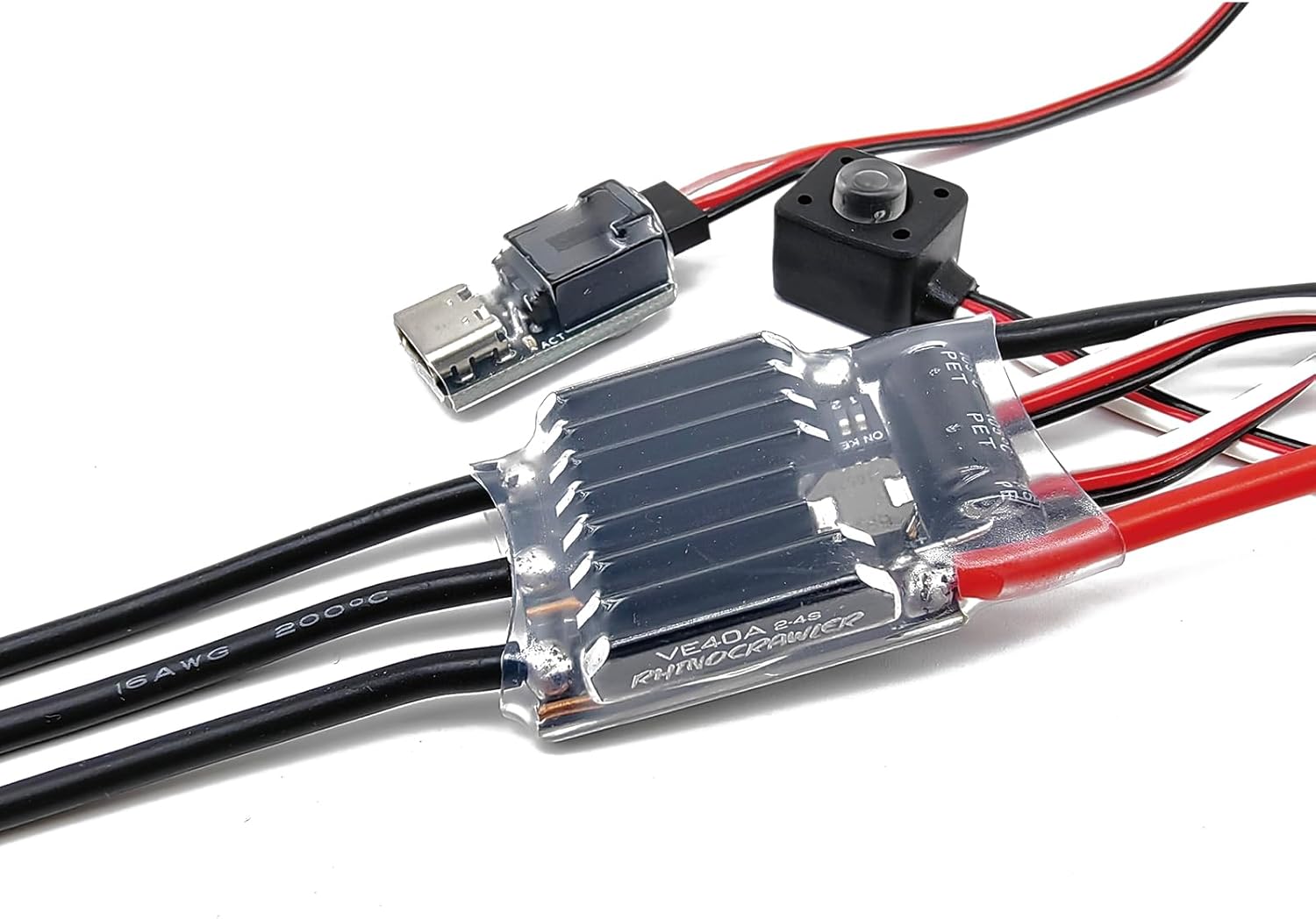 RhinoCrawler Crawler 3524 Outrunner Brushless Motor for 1/10 1/12 AM32 ESC40A RC Crawler Car Axial SCX10 Traxxas TRX-4 TRX-6 Tamiya (RM-S12 1470KV Motor)
