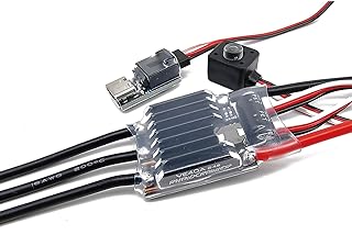 RhinoESC Crawler ESC Brushless AM32 VE40A BEC 5.2~8.2V for 1/10 1/12 Scale Crawler Car Traxxas Axial MOA Ventru RC Crawler Pro Shafty Comp (Crawler ESC VE40A)