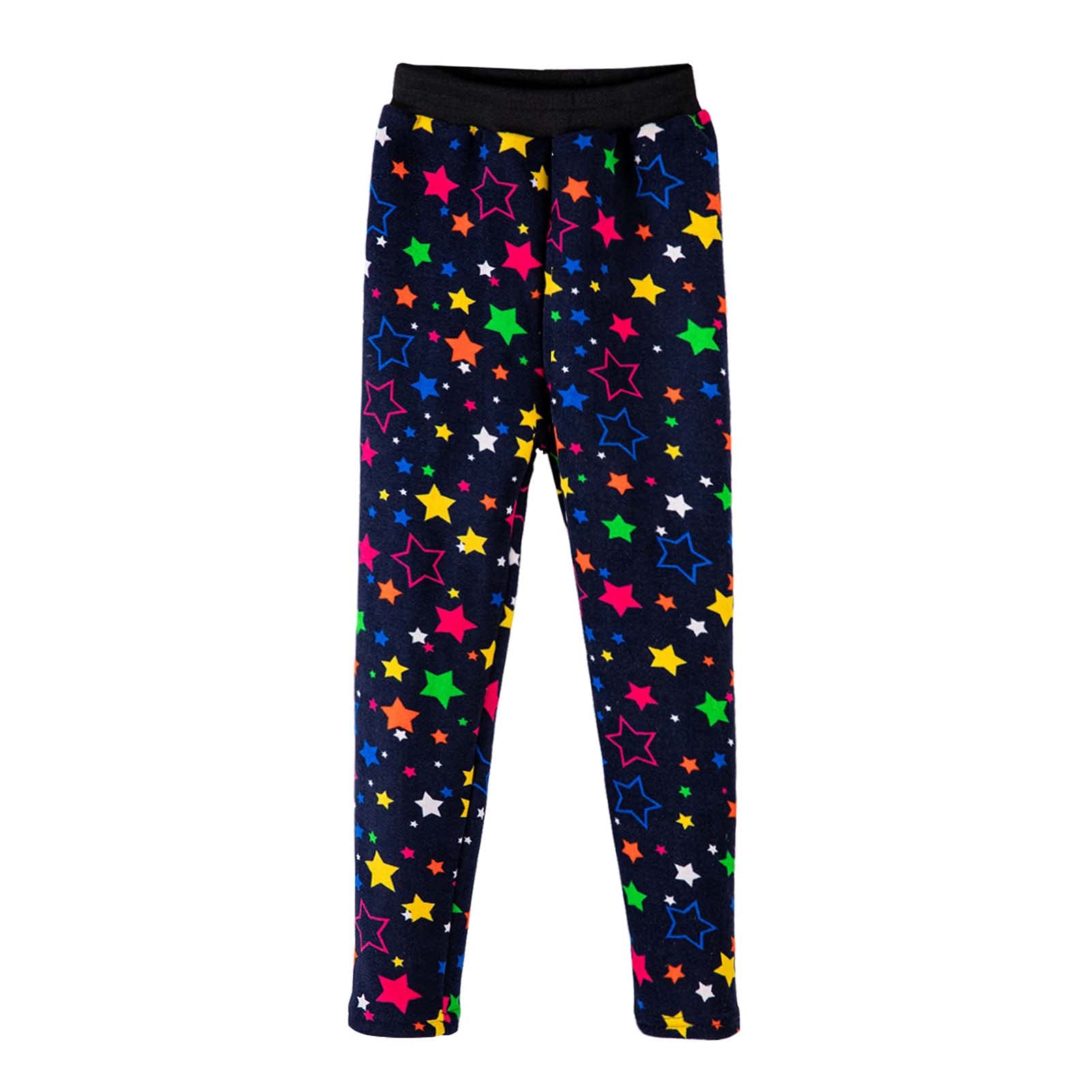 Leggings Chauds Fille En Coton - Collants D'Hiver Doublés Polaire, Taille 110 à 150 Cm