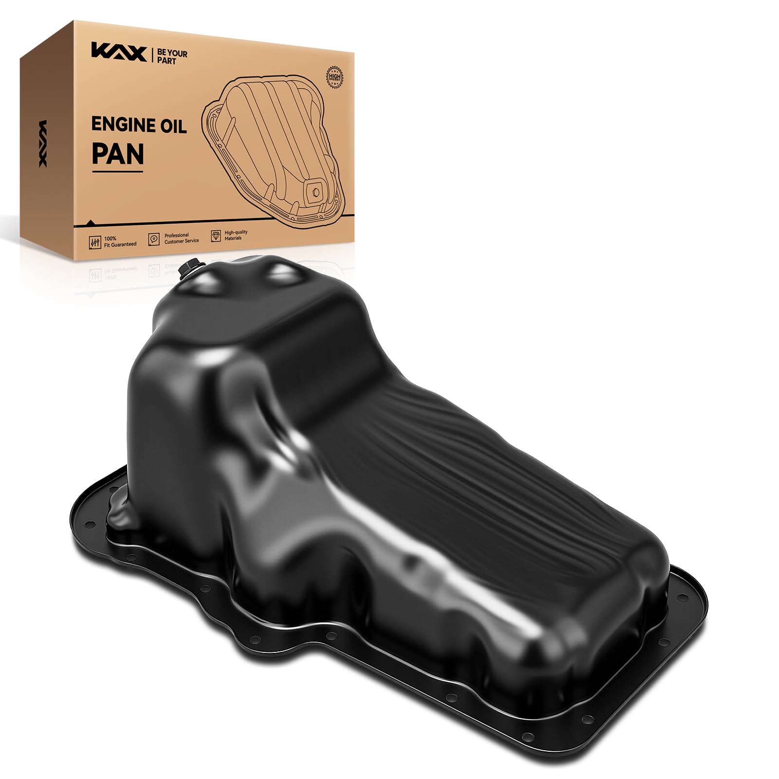 KAX 264-249 Engine Oil Pan Fit for Jeep Liberty 2002-2012, Dodge Ram 1500 2002-2012, Dodge Dakota/Durango 2004-2005, Dodge Nitro 2007-2011, with Drain Plug