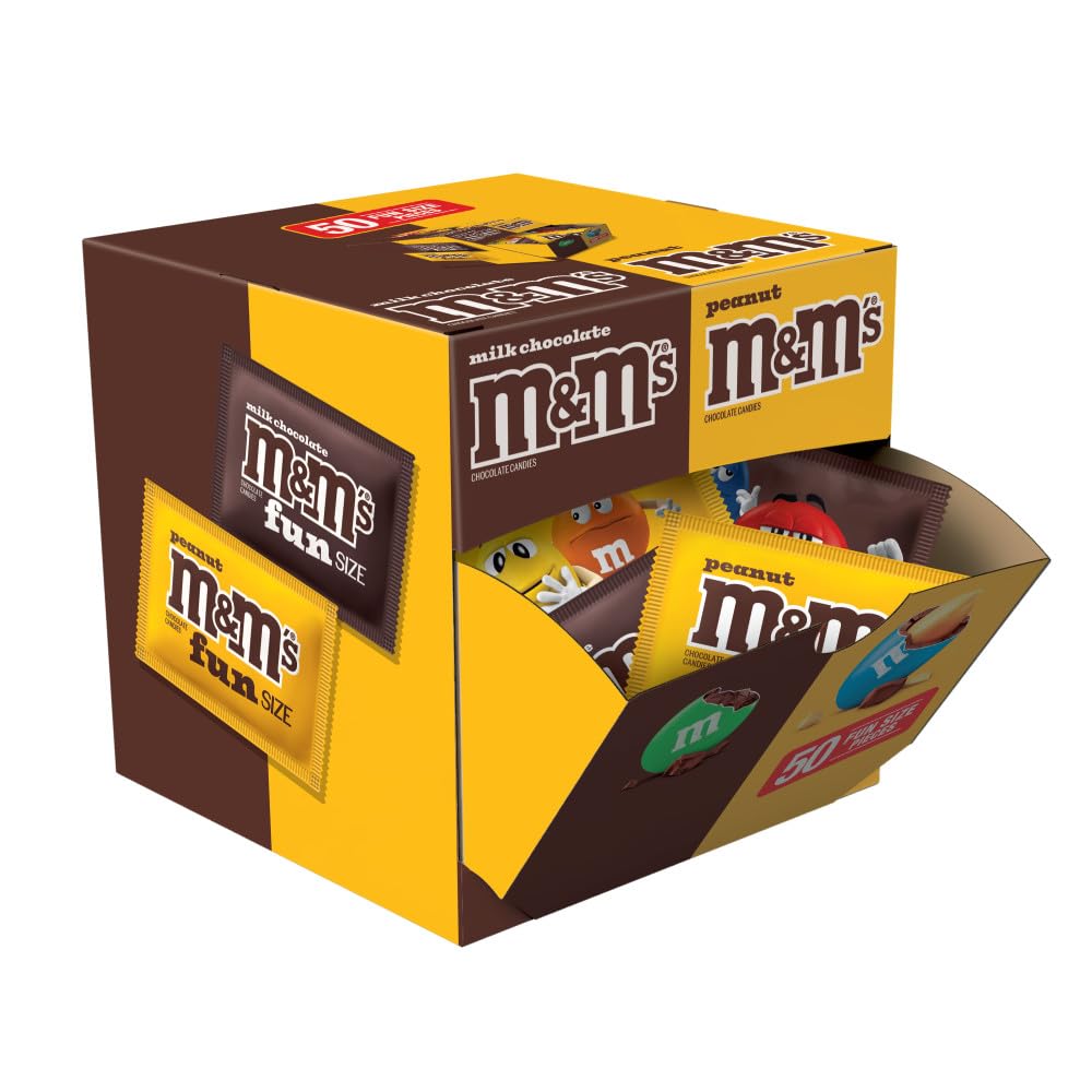 Amazon.com: M&M'S Milk Chocolate & M&M'S Peanut Fun Size Candy