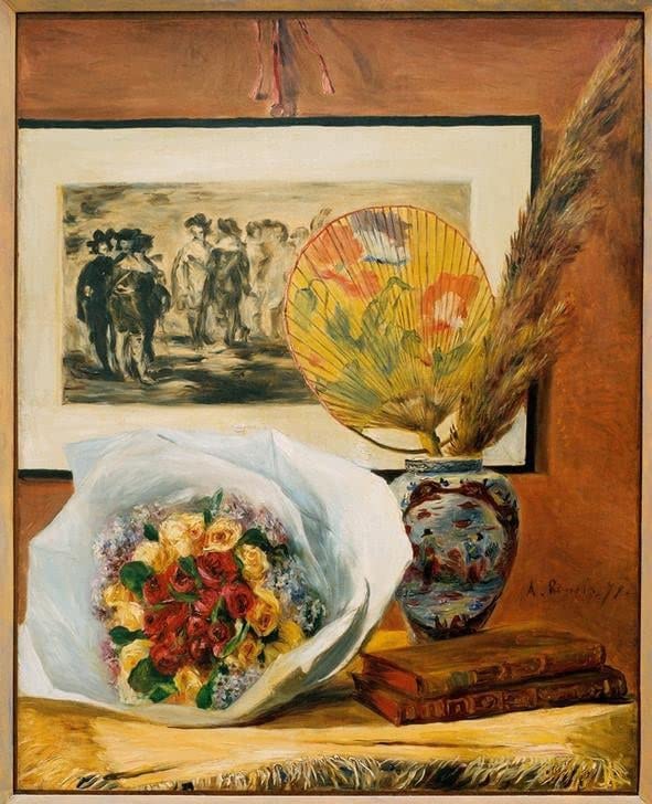 Affiche Renoir nature morte au bouquet toile pour habiller un grand mur