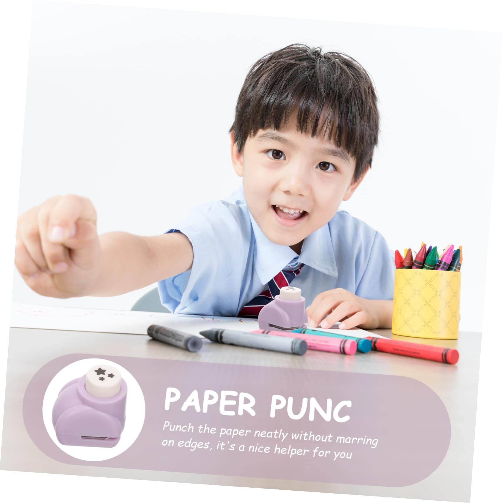 Pentagram Hole Punch Heart Hole Punch Punching Punch Tool Craft Hole Punch Star Paper Rounded Single Hole Pliers Circle Lined Paper Small Hole Punch Paper Puncher Metal Core Purple