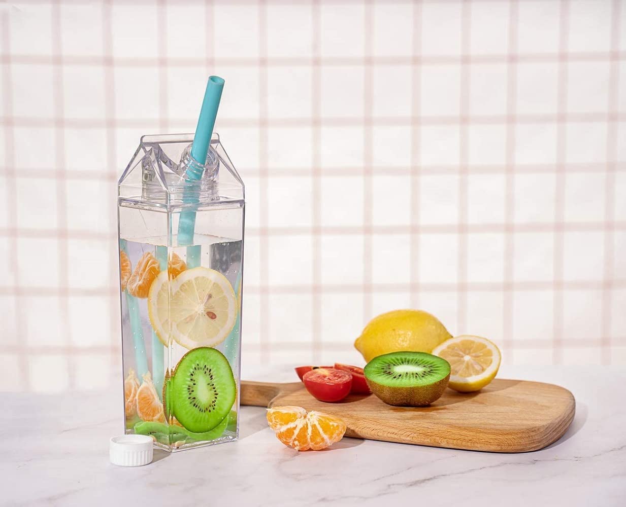 Bottiglia D'Acqua In Cartone Di Latte Da 500 Ml - Senza BPA, Riutilizzabile E Tenuta Stagna - Foto 6