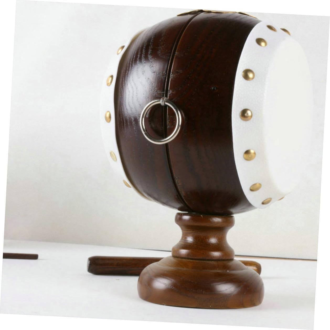 Alasum Wooden Piggy Bank Money Saving Box Large Drum Shape Unique Money Jar for Adults Home Decor and Coin Storage