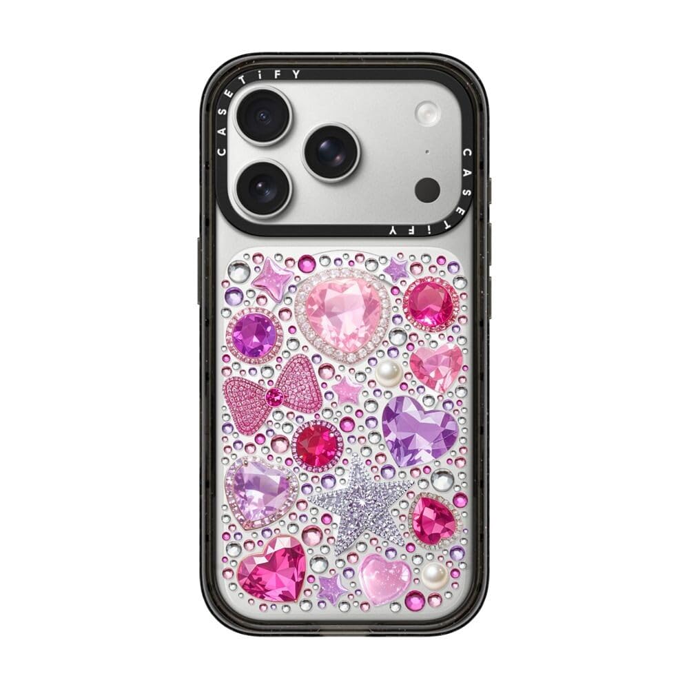 CASETiFY インパクト iPhone 17 Pro ケース [MagSafe対応/薄型 軽量/耐衝撃] - Bijoux Decoration - クリア ブラック