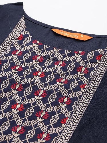 Image of INDO ERA Cotton Solid Straight Kurta for Women (ERERE3916)