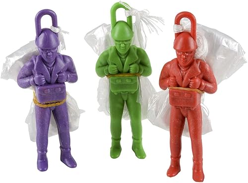 Rhode Island Novelty Paracaidista de plástico de 4 pulgadas (1 docena)