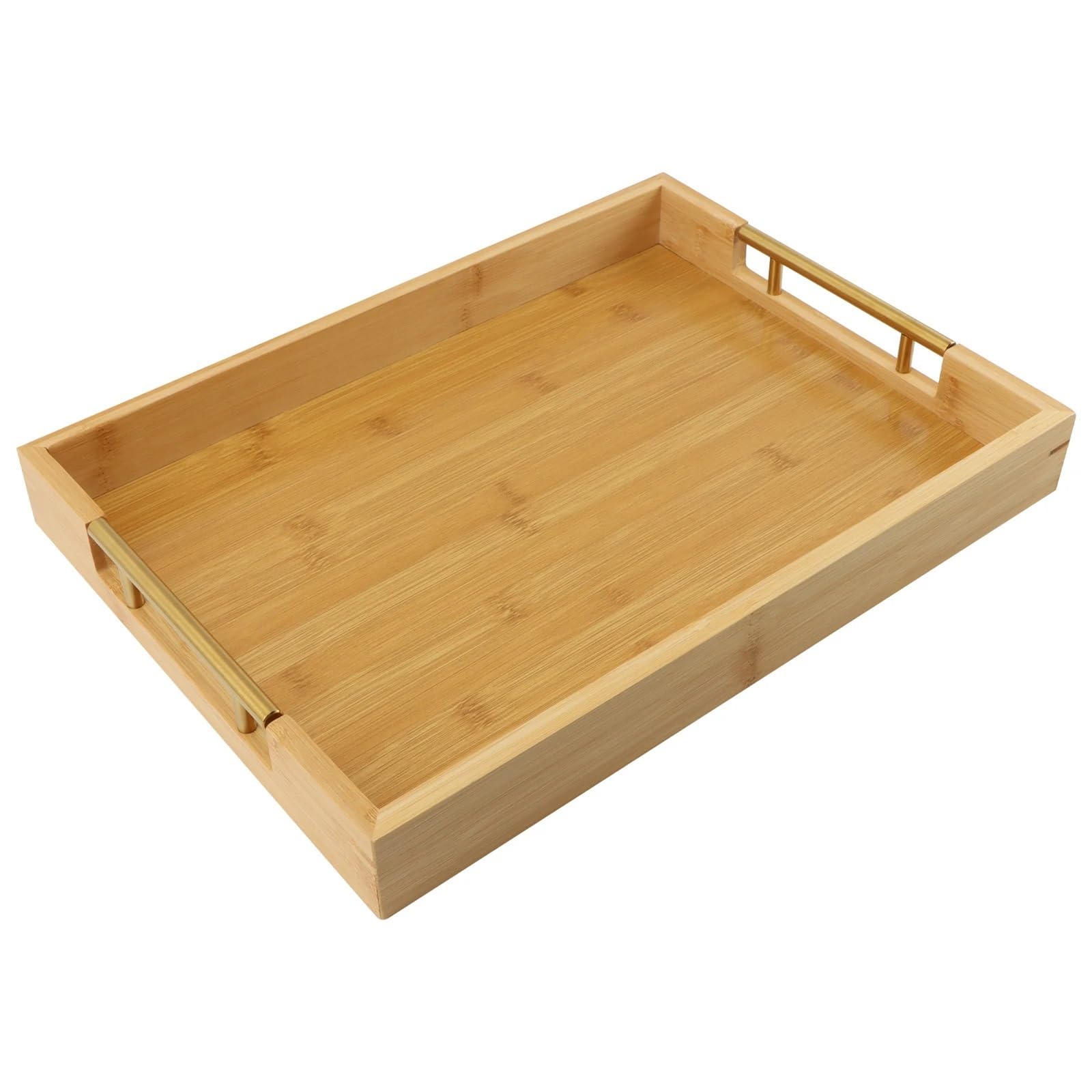Bandejas Bandeja de Madera for Servir Comida, Desayuno, refrigerio, Sala Estar con Asas, Mesa Centro, Cocina, decoración del hogar, Rectangular